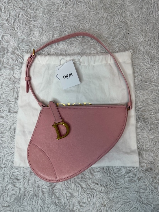 Dior Handbags - CHRISTIAN DIOR Goatskin Saddle Rodeo Pouch in Pink
